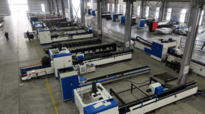 Baison Laser workshop, tube laser cutting machines in row