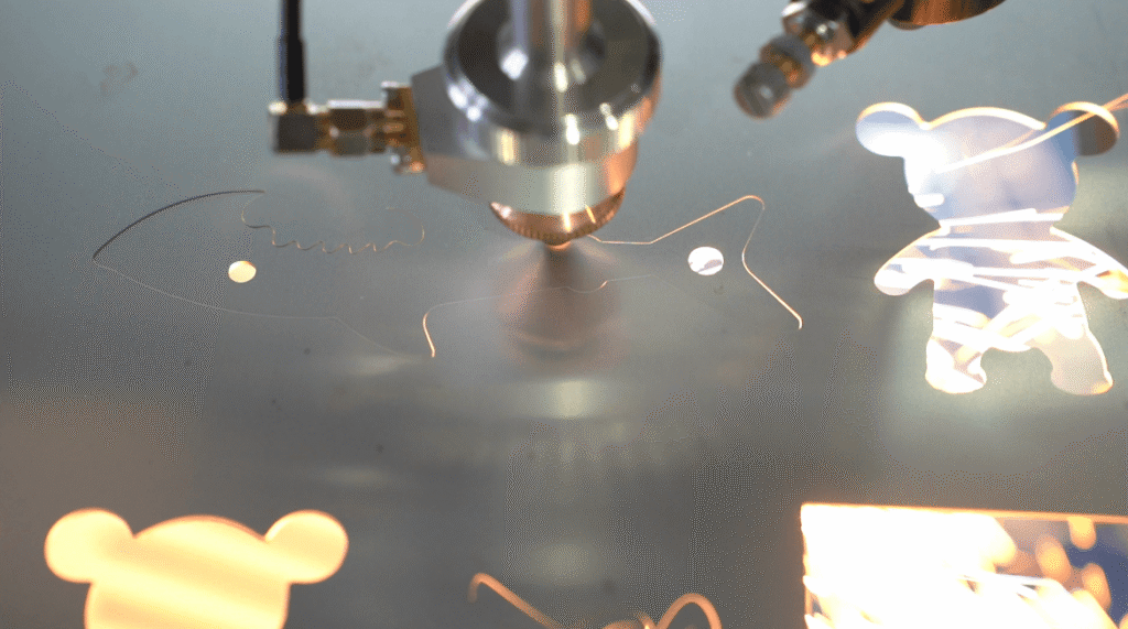 Laser cutting metal shapes