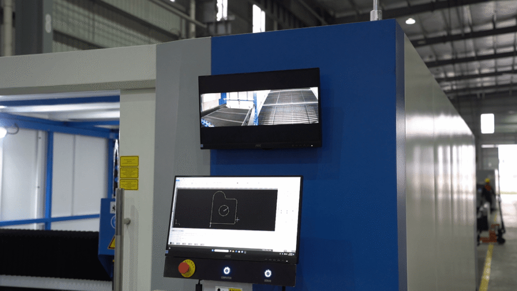 Enclosed laser cutter control station