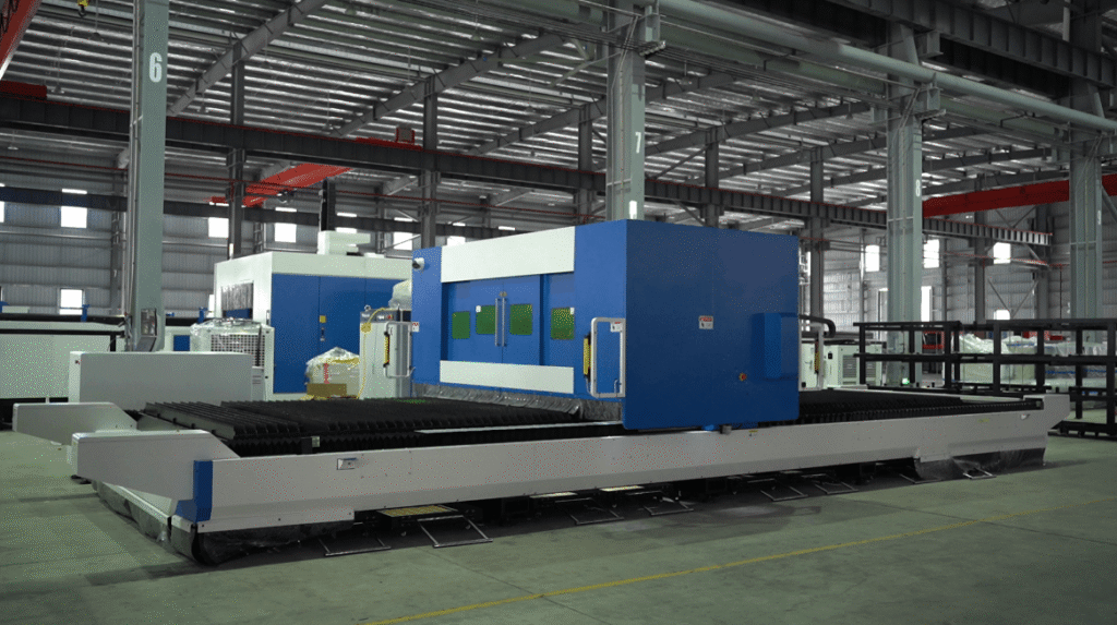 Überblick über die Baison Hochleistungs-Faserlaserschneidmaschine.