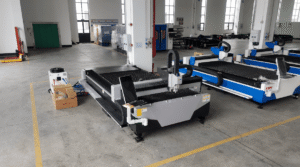Baison fiber laser cutting machine in factory workshop.