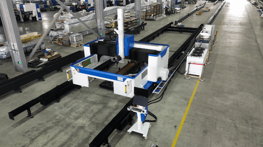 Smart head of fiber laser cutting metal machinery.