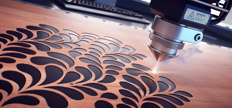 laser cutting with wood