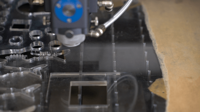Laser cutting clear acrylic sheet