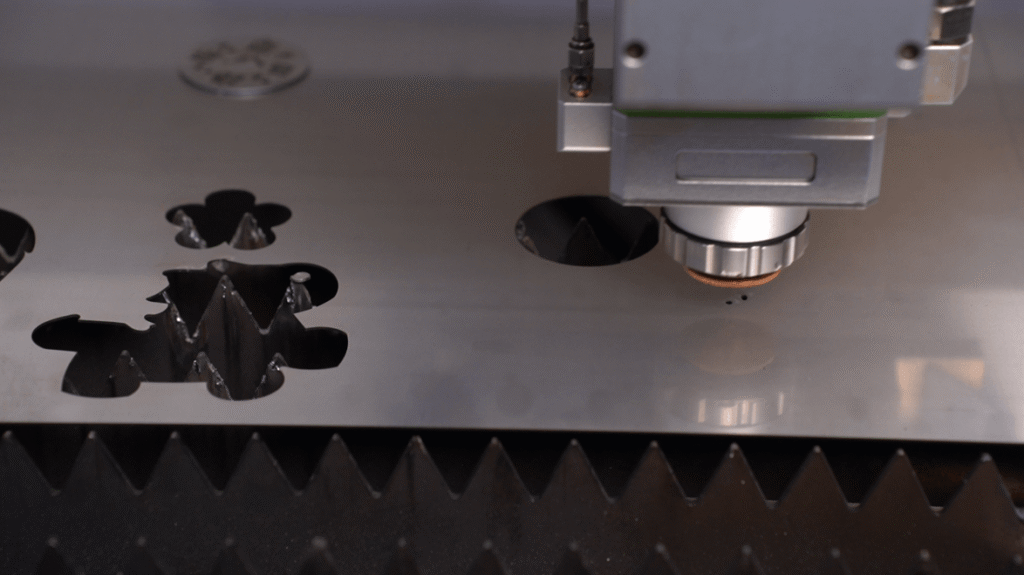 Precision laser cutting hole on stainless steel plate