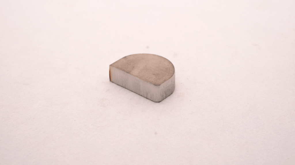 Smooth edge laser cut stainless steel metal part