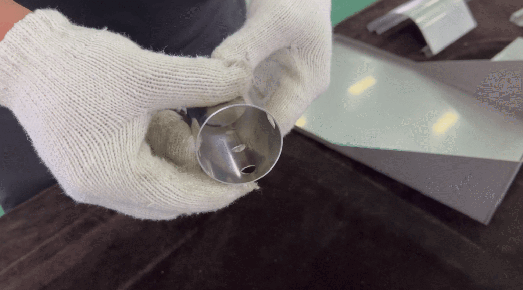 Metal tube cut