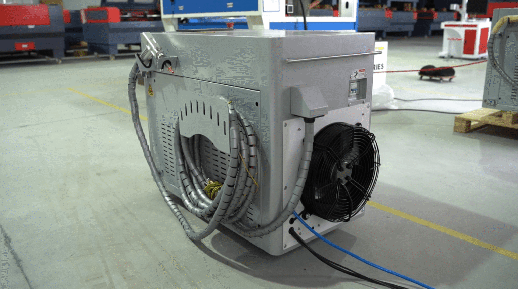 Rear view of BAISON handheld laser welder