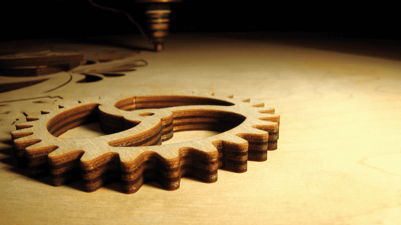 plywood gear made by laser