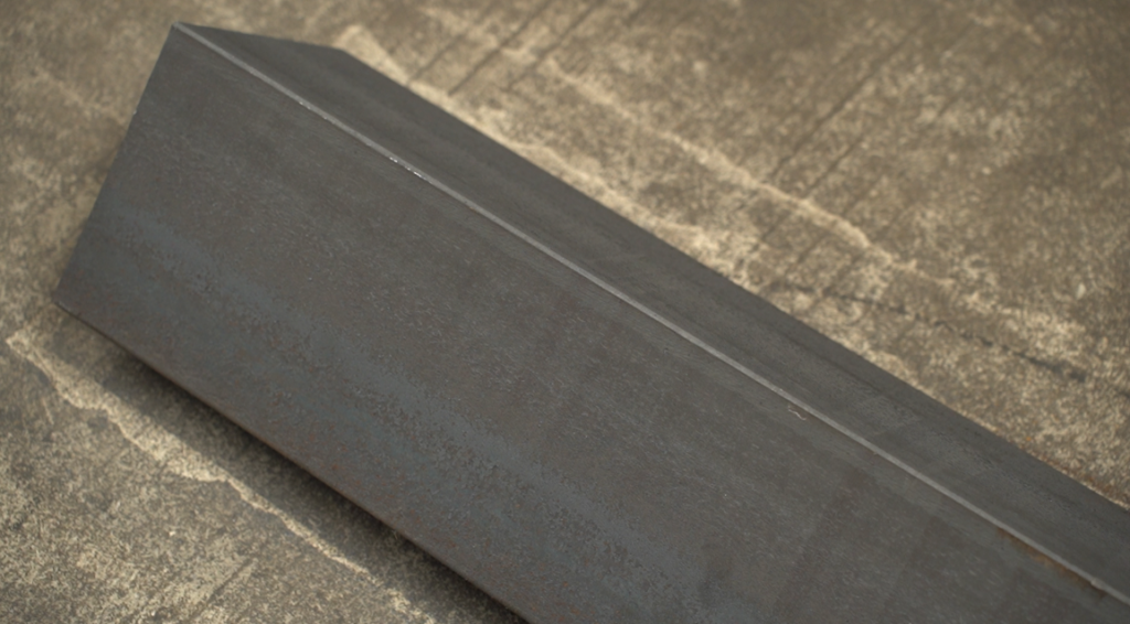 Metal plate with weld seam processed by laser cleaning machine