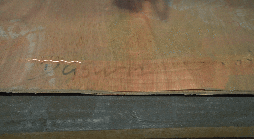 Laser cleaning wood surface