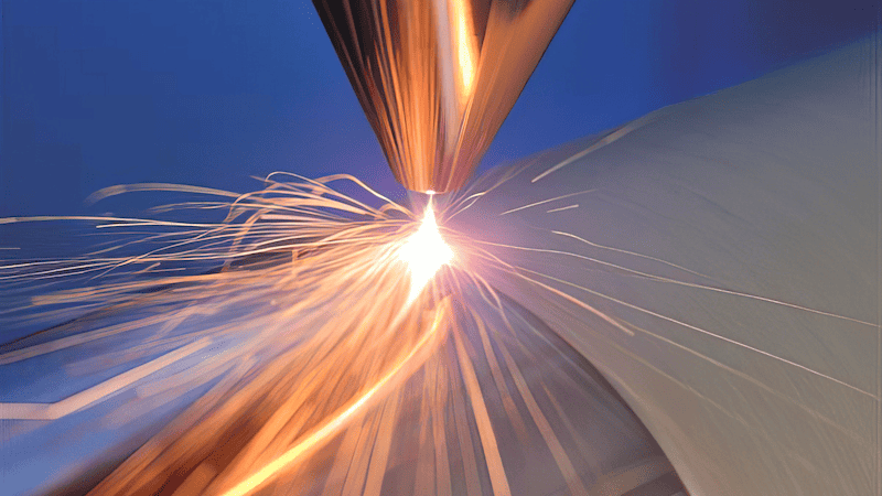 Laser Deposition Welding on a Steel Cylinder
