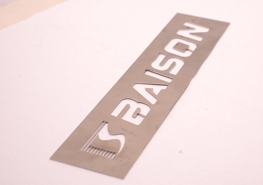 Precision laser cut Baison logo