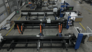 Baison Laser tube cutting machine industrial workshop top view