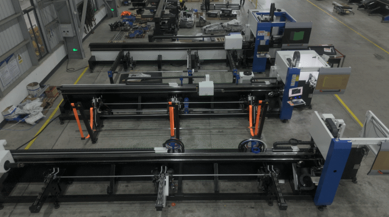 Baison Laser tube cutting machine industrial workshop top view