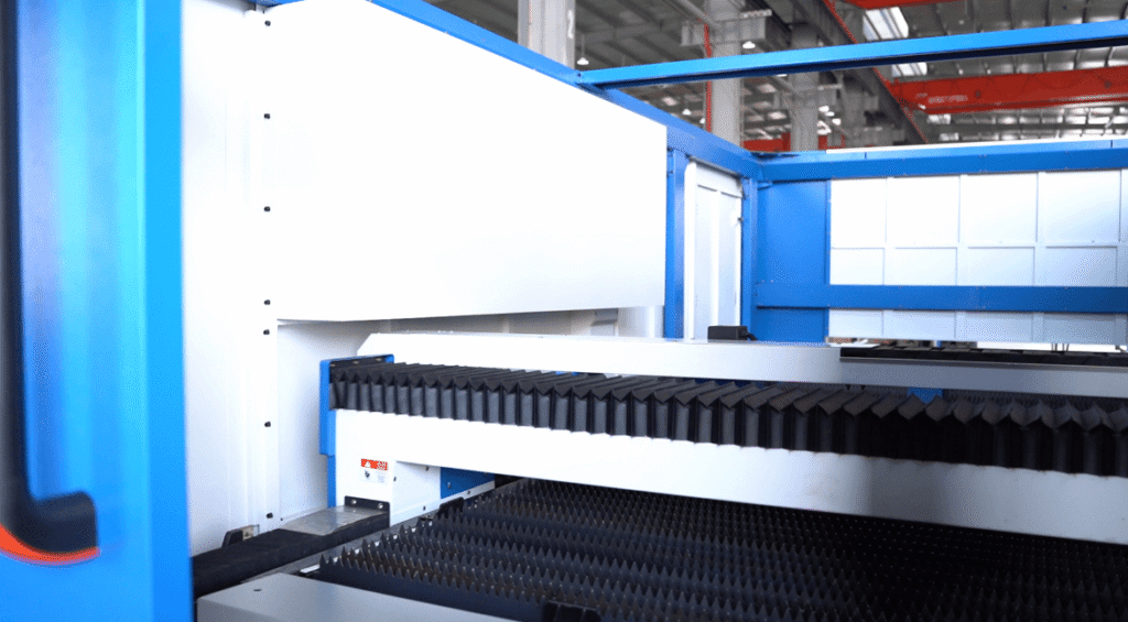 Laser machine enclosure and table