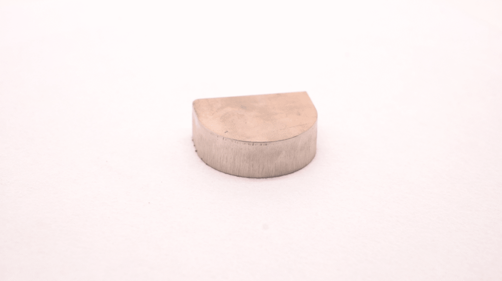 Laser cut thick metal sample