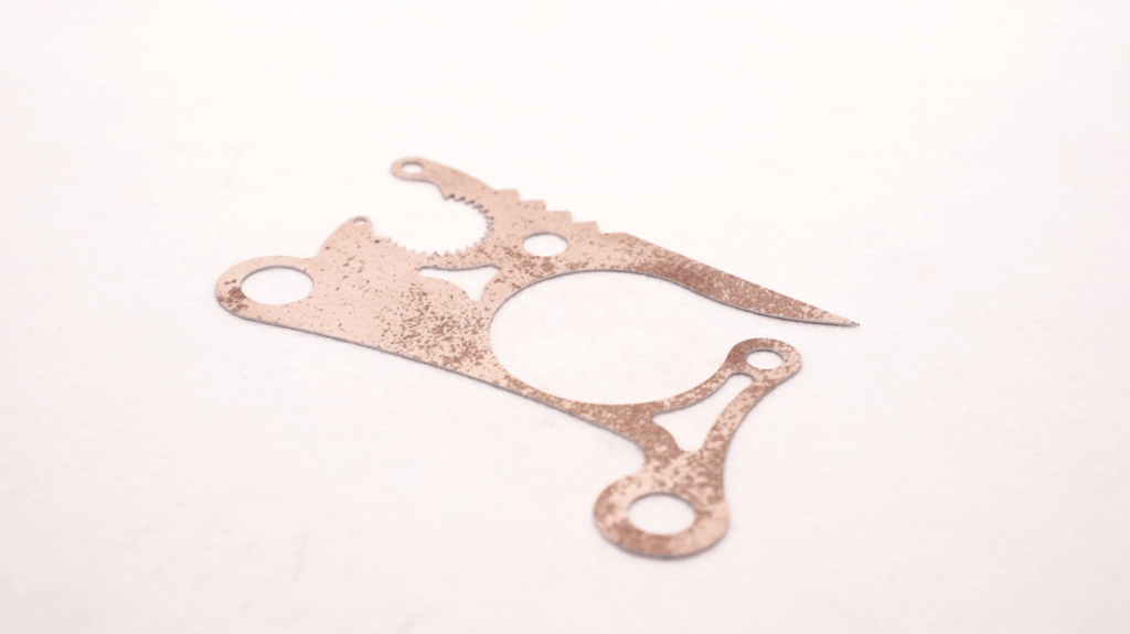 Precision laser cut metal part