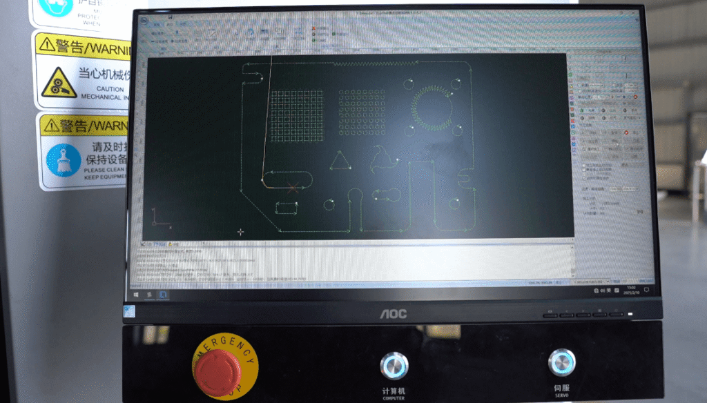 Laser cutter CNC control interface