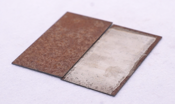 Before and after Baison laser rust removal