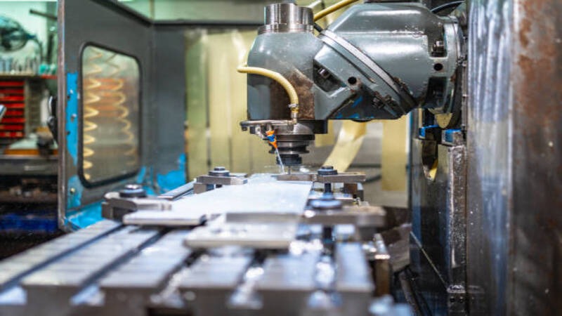 Laser cleaning equipment is used to clean a surface. 