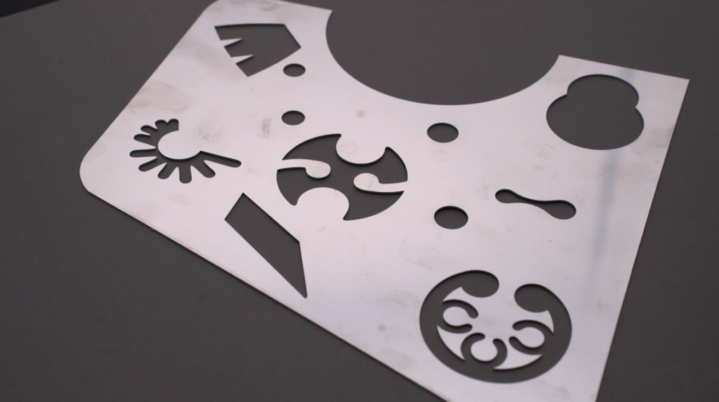 Laser Cut Metal Sample with Intricate Patterns