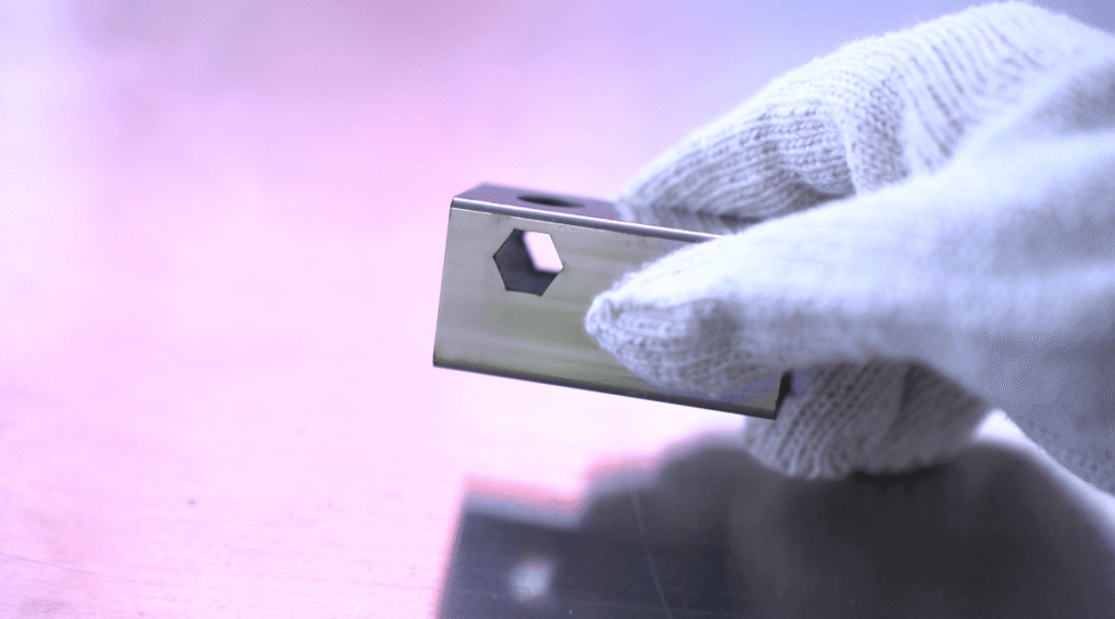 Precision laser-cut metal component