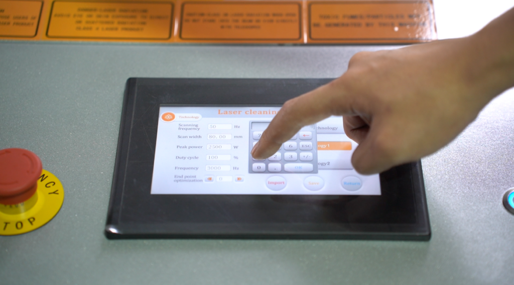 Finger tapping touch screen