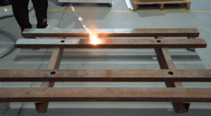 Trolley pulsed laser cleaner