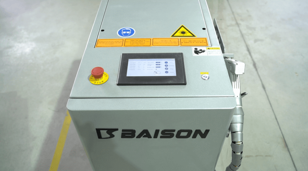 Smart control panel of BAISON WH15 1500W laser welding and cleaning machine.