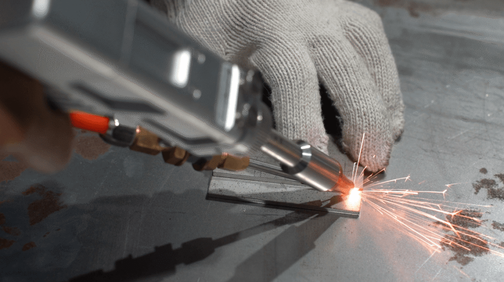 High-speed automatic wire-feeding fiber laser welding process for stainless steel.