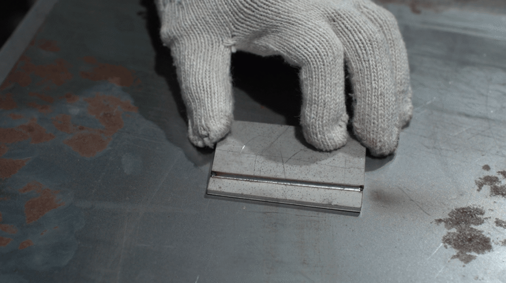 100% smooth, deformation-free laser welding seam on sheet metal with no grinding required.