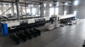 Baison industrial laser pipe cutting machine in factory