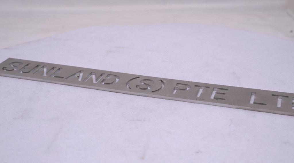 Laser-cut metal part