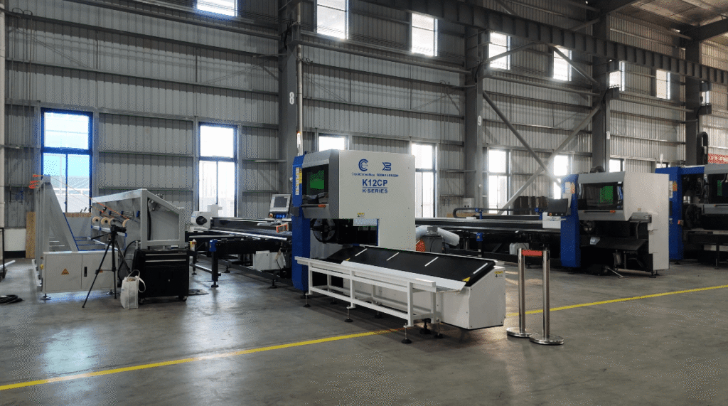 Side view of K12CP series laser pipe cutting machine