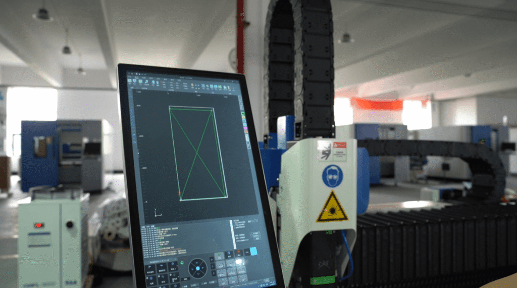 Laser cutting operation screen