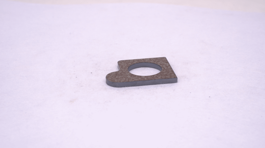 Finished laser cut metal part