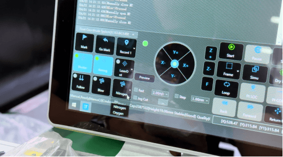 Laser cutting system interface