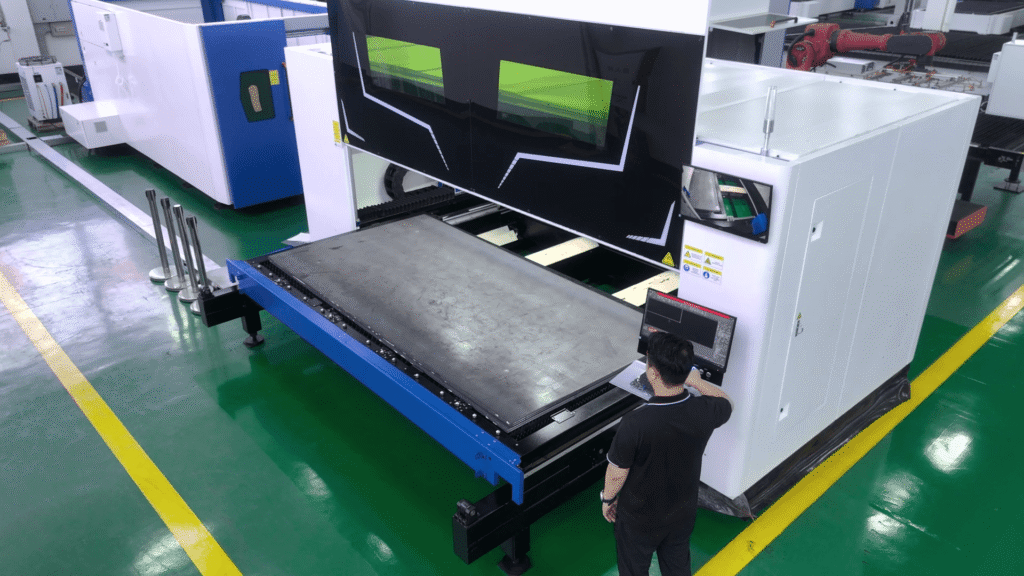 Baison M3 enclosed fiber laser cutter.