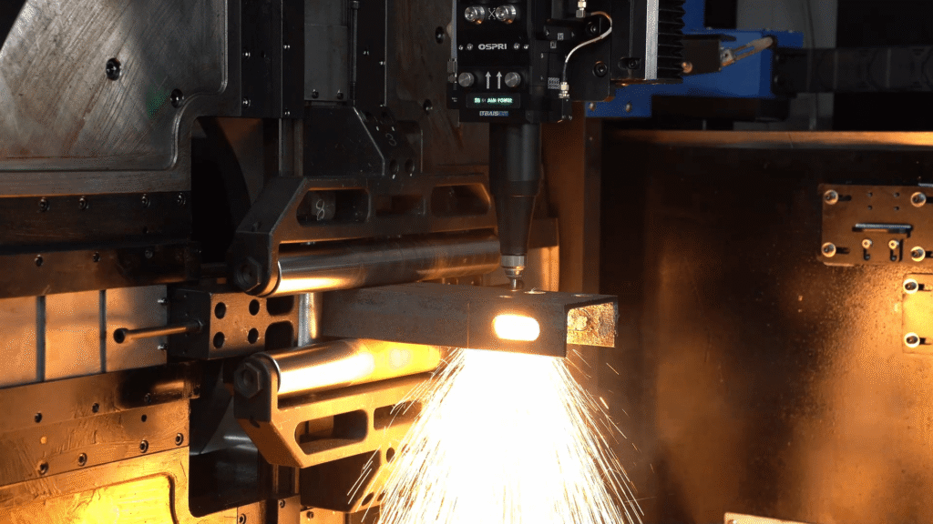 Heavy channel steel cutting with Baison fiber laser tube cutting machine