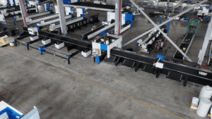 Baison V36E automatic fiber laser tube cutting machine workshop
