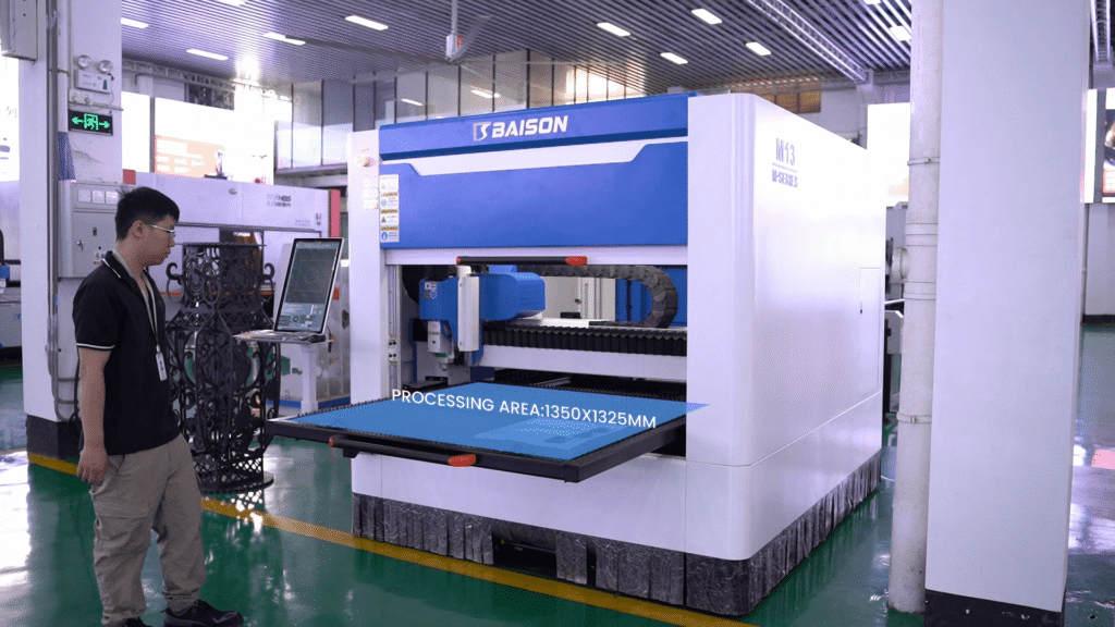 Baison M13 compact fiber laser cutting machine.