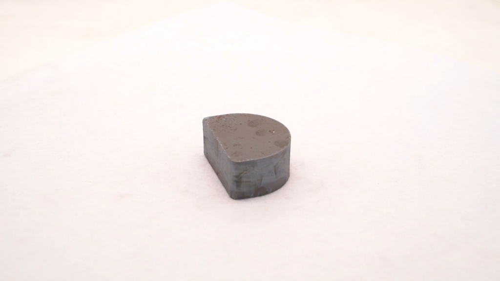 Precision cut metal component sample