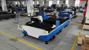 Baison EC3 economic single-table fiber laser cutting machine designed for thin-sheet HVAC metal fabrication.