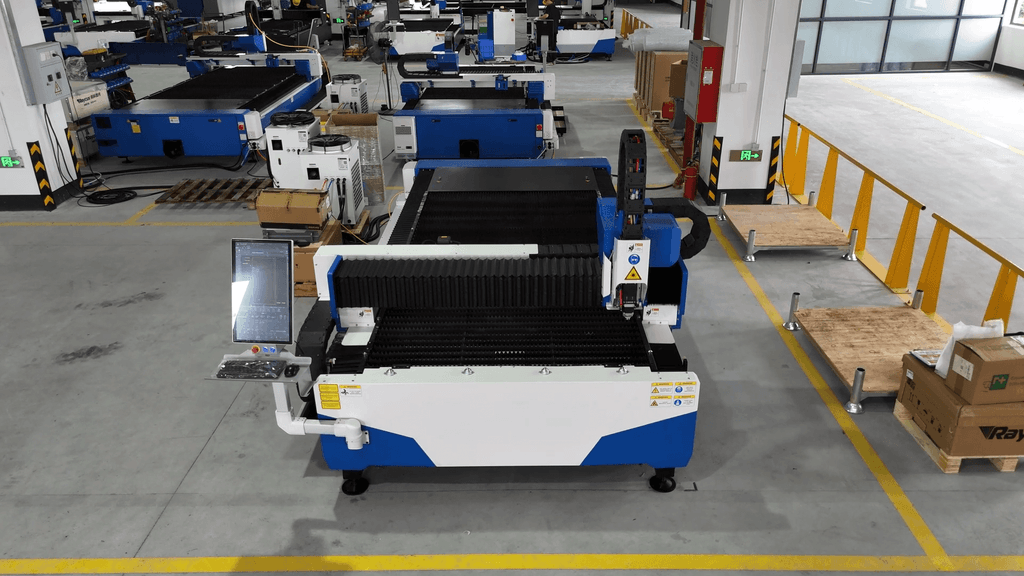 Baison EC3 standard single-platform fiber laser cutting machine on factory floor