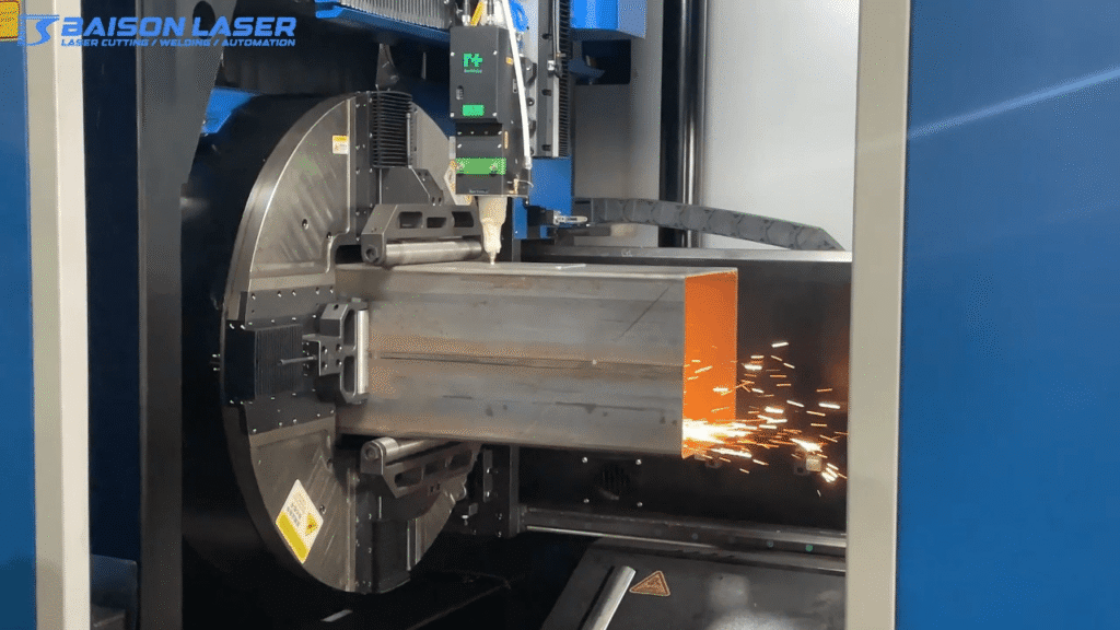 Baison heavy duty laser square tube cutting