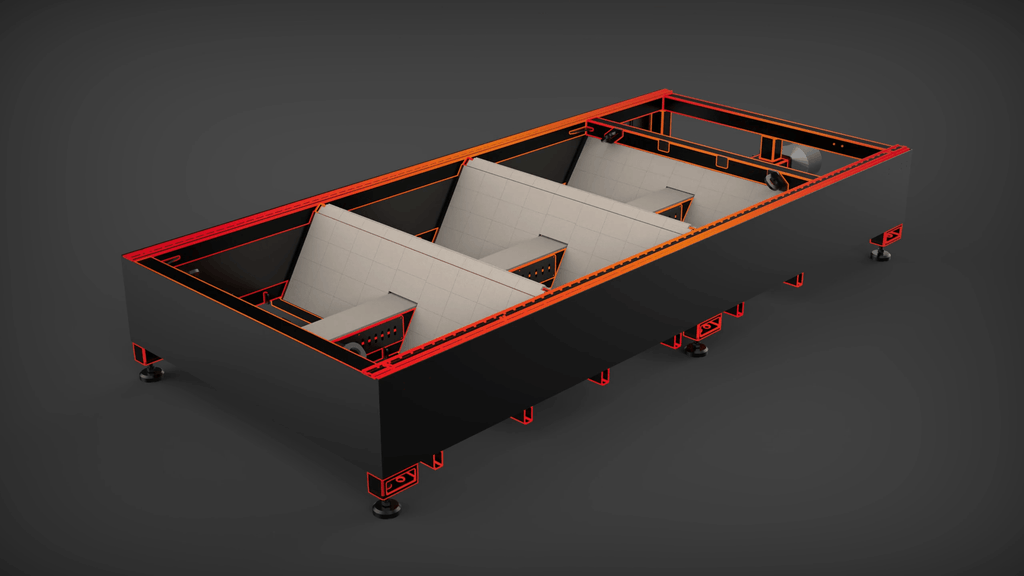 Anti-ablation thermal protection bed structure for laser cutting machines