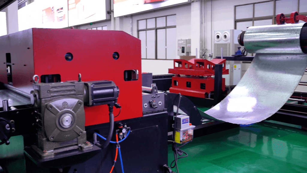 BAISON SJC3 precision metal sheet leveler and feeding system for coil processing.
