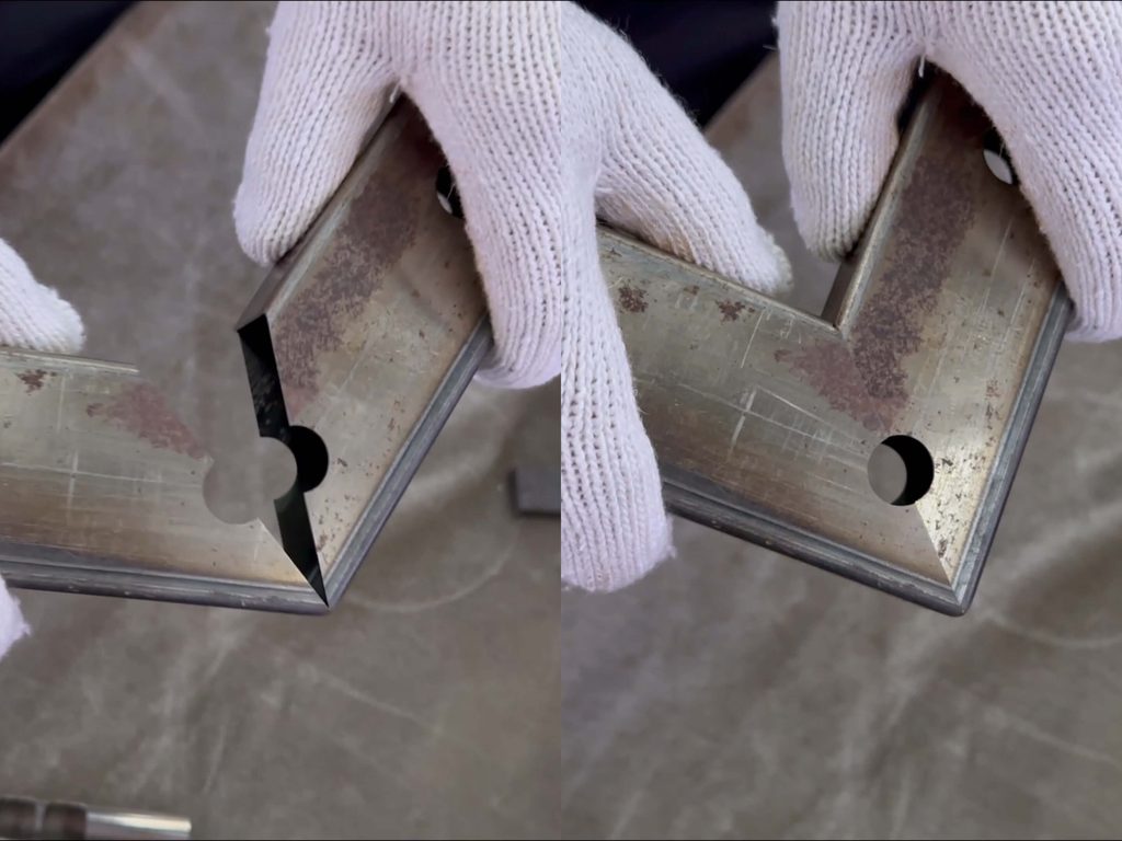 Clean laser cut tube miter joint and precision holes on thin-wall steel profiles