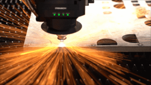 Fiber laser cutting sheet metal processing